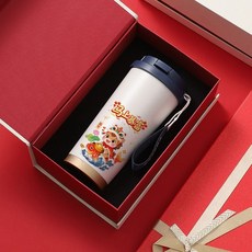 元旦新年禮物週年慶活動禮品 公司年會實用送客戶員工福利日記本, 1個, 馬上暴富（藍色雙飲杯）精品禮盒