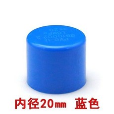 PVC給水管件直角彎頭立體三通四通直通閥門堵帽藍色配件, 20堵帽【藍色】, 1個