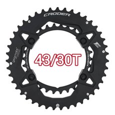 CRODER 43/30T 超壓縮齒盤 4330T 超級爬坡盤 超輕齒比Shimano 11S 12S SRAM 12S, 1個, 43/30T 四爪齒片