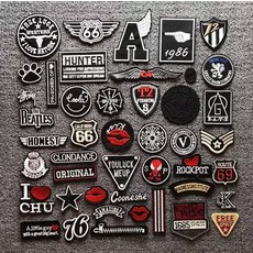 의류 패치 세트 와펜 자수 빈티지 옷 수선 리폼커스텀 캐주얼 데님 장식 자수 가방, C. 4개 C