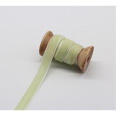 1/8 "3mm 1/4" 6mm 3/8 "9mm 벨벳 리본 DIY 선물 상자 공예 랩 장식을위한 탄성 단일 얼굴 패브릭 트림 없음, 9mm Cream