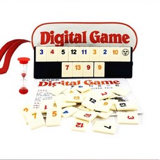 桃園出貨- 桌游卡牌 以色列拉密 以色列麻將 拉密牌 數字麻將牌旅行桌面聚會游戲 麻將遊戲, 1個, 袋裝拉密（有沙漏）