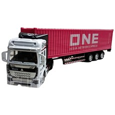 1:50模型貨櫃車 大型貨櫃聯結車 1/50迴力卡車 藍色40尺貨櫃