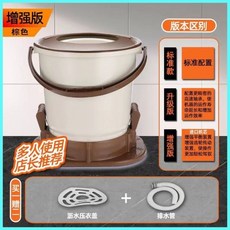 手動免電脫水機家用學生宿舍學生宿舍迷你甩乾水桶手拉式小型衣服, 卡其色【增強款】加厚材質 無7, 1個