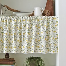 DECOTONIK Lini 花卉窗幔, 白色