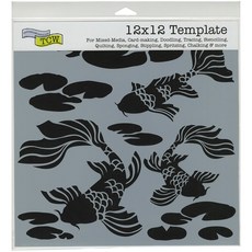 Crafters Workshop Koi Pond Crafter's Workshop Template 12-Inch by 12-Inch