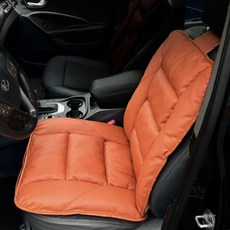 운전석용 차량 방석 사계절 소프트 쿠션형 시트패드 자동차 좌석 폭신한, 1개, 오렌지 좌석+등받이