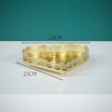 애프터눈티 트레이 플레이트 호텔식 뷔페식 3단 골드, L.골든 하트