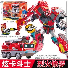 台灣熱賣 正版炫卡斗士2猛獸能量暗影特工變形機器人玩具汽車金剛, 【烈火修羅】2種形態 送卡牌, 1個
