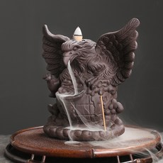 紫砂倒流香香薰爐工藝禮品擺件創意世界地圖老鷹倒流香爐, 老鷹地球