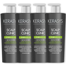 애경 케라시스 클리닉 샴푸 린스 컨디셔너 600ml, 4개