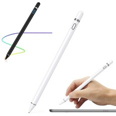 갤럭시탭 레노버 샤오신 샤오미 미패드 아이뮤즈 태클라스트 APEX 디클 이북 리더기 오닉스 북스 엘지 지패드 울트라탭 포유디지탈 뮤패드 호환 태블릿 정전식 터치펜 펜슬 아이친구, 1개, 흰색