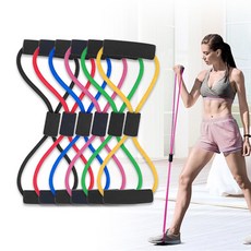 파워몬 필라테스 요가 스트레칭 탄력 밴드 홈트 고무 밴드, 옐로우, 1개