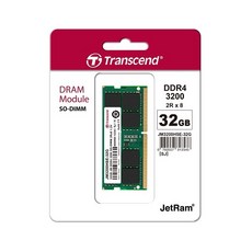 트랜센드 DDR4 32GB PC4-25600 CL22 3200MHz 노트북용 메모리 램 파인인포, 1개, 노트북용 트랜센드 DDR4 PC4-25600 CL22