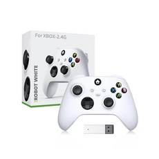 XBOX-2.4G無線遊戲手柄，紅色，震動反饋，人體工學設計, 2.4G無線手柄【冰雪白]