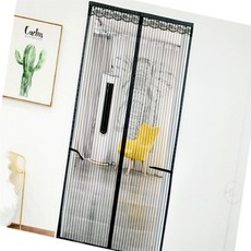 해들추천샵 문 모기장 100x200cm 블랙 아파트현관방충문