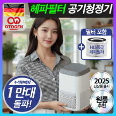 오투젠 프리미엄 헤파필터 공기청정기 원룸 사무실 가정용, 모던화이트