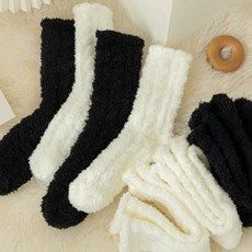 다이나토리 블랙 화이트 수면양말 4켤레