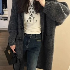 머리띠 토끼 후드 자켓 여성 루즈핏 코트 모직 스타일 고급스러움 여유로운 외투 스카프