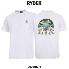 라이더 배드민턴 티셔츠 반팔 상의 남녀공용 반팔티 코튼라이크 오버핏 화이트 2026RC-1