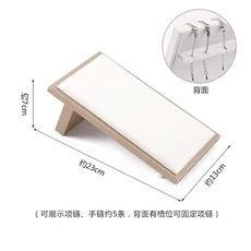 샴페인 화이트 디스플레이 케이스 목걸이 랙 하이 엔드 옥 보석 소품 카운터 크리스탈 전시 스탠드, 19 B04