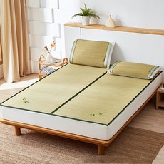 Fowod 양면 왕골돗자리 여름 돗자리 매트 제사 제례 침대 B