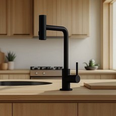 홀팡 싱크대 무광 주방 폭포 수전 와이드수전, 1개