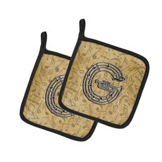 Caroline's Treasures CJ2004-GPTHD Letter G Musical Caroline's Treasures CJ2004-GPTHD 문자 G 악기 알파벳 냄비, Multicolor, 1개