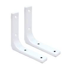 아이베란다 엠보 L형 선반 받침대 브라켓 선반대, 2개, 화이트 100mm