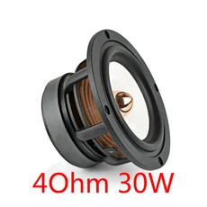 프로젝트 AIYIMA 오디오 4 인치 풀 레인지 스피커 8 Ohm 30W Hifi Treble Mediant Bass 데스크탑 책장 음악, 01 4", 04 Round 4 Ohm 30W