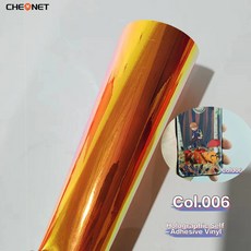 홀로그램 무지개 그라디언트 실내 접착 비닐 Permane 공예 표현 데칼 로그인 스티커 DIY, [00] 12X39IN(30X100CM), Orange To Red 6