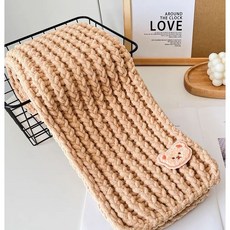 살림똑띠 목도리 뜨개질 세트 DIY, 브라운, 1개