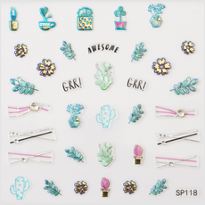 로모네일 데코스티커 113종 모음 셀프네일아트재료 네일데칼, 로모데코 SP118, 1개