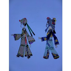 唐山 非遺 皮影 人物 手工雕刻 牛皮飾品 尺寸30cm, 如圖所示, 1個
