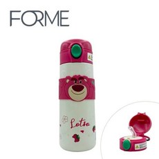 FORME 蜘蛛人真空保溫瓶 兒童保溫水壺 輕巧便攜 可愛卡通造型, 粉色熊抱哥, 1個, 500ml