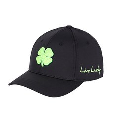 블랙클로버 프리미엄 클로버 1 모자, 1개, 블랙+라임그린