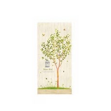 카페 인테리어 꾸미기 나무 그림 방문 시트지 아이보리