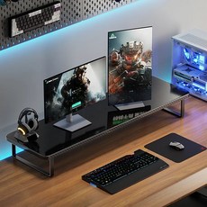 에오시나 스탠드 모니터 받침대 노트북 선반, 블랙