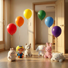 50일 두돌 아기 생일 풍선 셀프 이벤트 헬륨 풍선 장식, 1개, 레인보우(헬륨가스10개입)