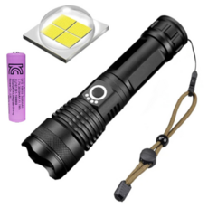 빅세일 xhp70 후레쉬 해루질 랜턴 손전등 LED 배터리3000mah포함 낚시 등산 캠핑 써치라이트, 1개