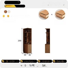 미일 붙박이장10자 붙박이장 시공 맞춤붙박이장 안방, 1단, 40cm 맞춤 사이드 캐비닛 2m 높이