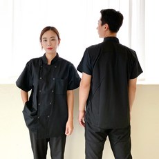 Neo Apparel 中性網眼短袖炊具 ME1920 黑色白色夏季衛生服廚師服