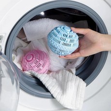 魔力奈米洗衣球 防纏繞洗衣球 奈米陶瓷顆粒（大）, 1個, 藍色