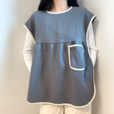 어텀31 맘스빕 엄마 턱받이 침받이 롱버전, 1개, 1매, 다크그레이