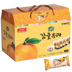 제주 감귤유과 400g (개별포장) 단체 선물세트 한과 간식 외국인 부모님 선물 어르신 찹쌀 전통 과자, 1개