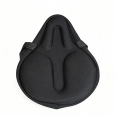 자전거 안장 쿠션 커버 전립선 실내 실외, 1개, 검은색