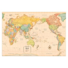 Map.Come 英文版世界地圖 110*78cm, 1套