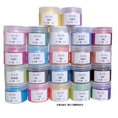 珠光粉 20克 22種顏色 1000目 化妝品級, 1個, 大紅色