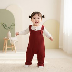 몽실이 데일리 니트 멜빵 우주복 봄 외출복 유아동 실내복