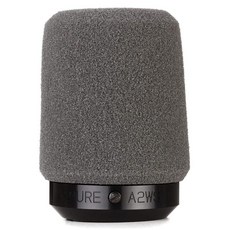 Shure A2WS 잠금 마이크 윈드스크린 - 원치 않는 호흡 및 바람 소음 감소 그레이 SM57 545 시리즈 마이크(A2WS-GRA)와 호환, 회색
